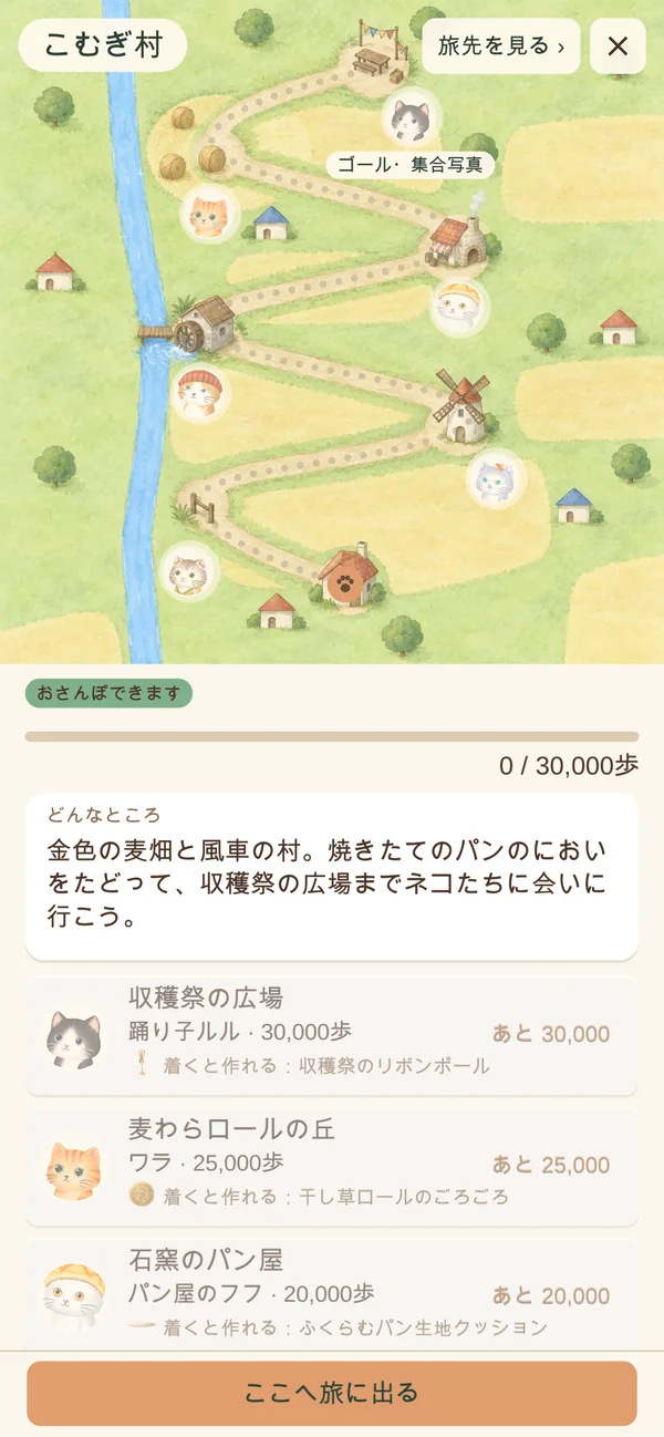 こむぎ村の地図