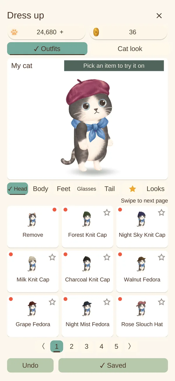 Dress-up screen