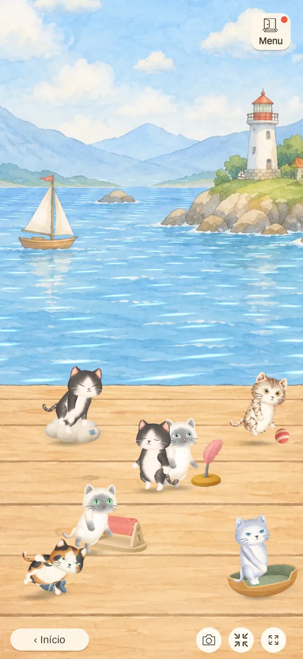 Gatos visitando o quarto